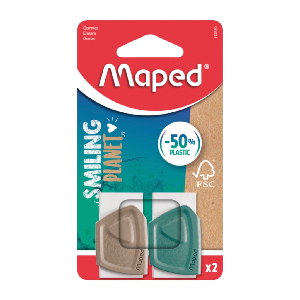 Maped Smiling Planet Precision Erasers Twin Pack