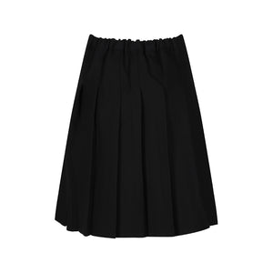 Black Stitch Down Pleat Skirt
