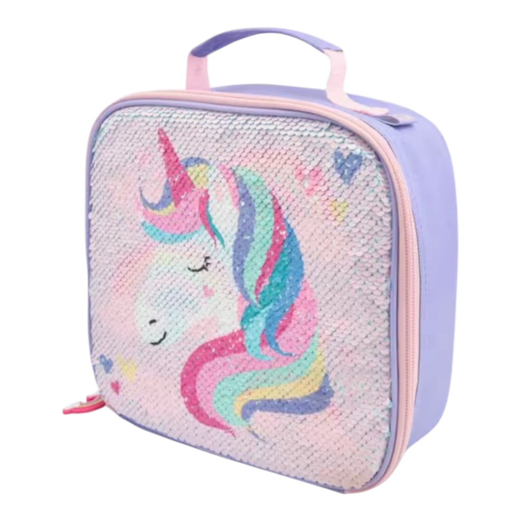 Unicorn Rainbow Sequin Lunch Bag and Water Bottle