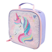 Unicorn Rainbow Sequin Lunch Bag and Water Bottle