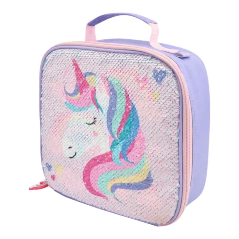 Unicorn Rainbow Sequin Lunch Bag and Water Bottle