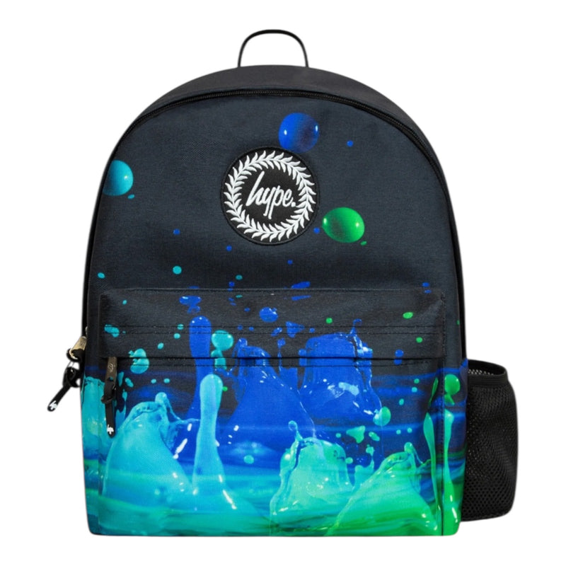 Hype Black Blue 3D Droplets Backpack