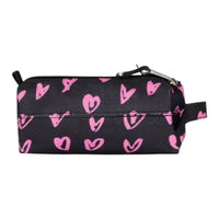 Hype Black Pink Hearts Scribble Pencil Case