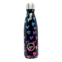 Hype Unisex Scribble Heart Metal Water Bottle - 500ml