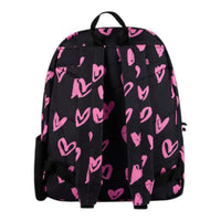 Hype Black Pink Hearts Scribble Backpack
