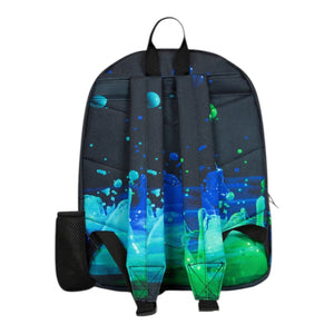 Hype Black Blue 3D Droplets Backpack