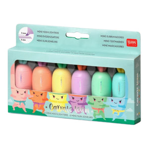 Set of 6 Mini Legami Carrate Highlighter Pens