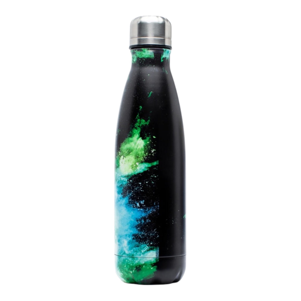 Hype Blue & Green Chalk Dust Metal Water Bottle - 500ml