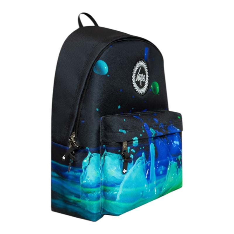 Hype Black Blue 3D Droplets Backpack