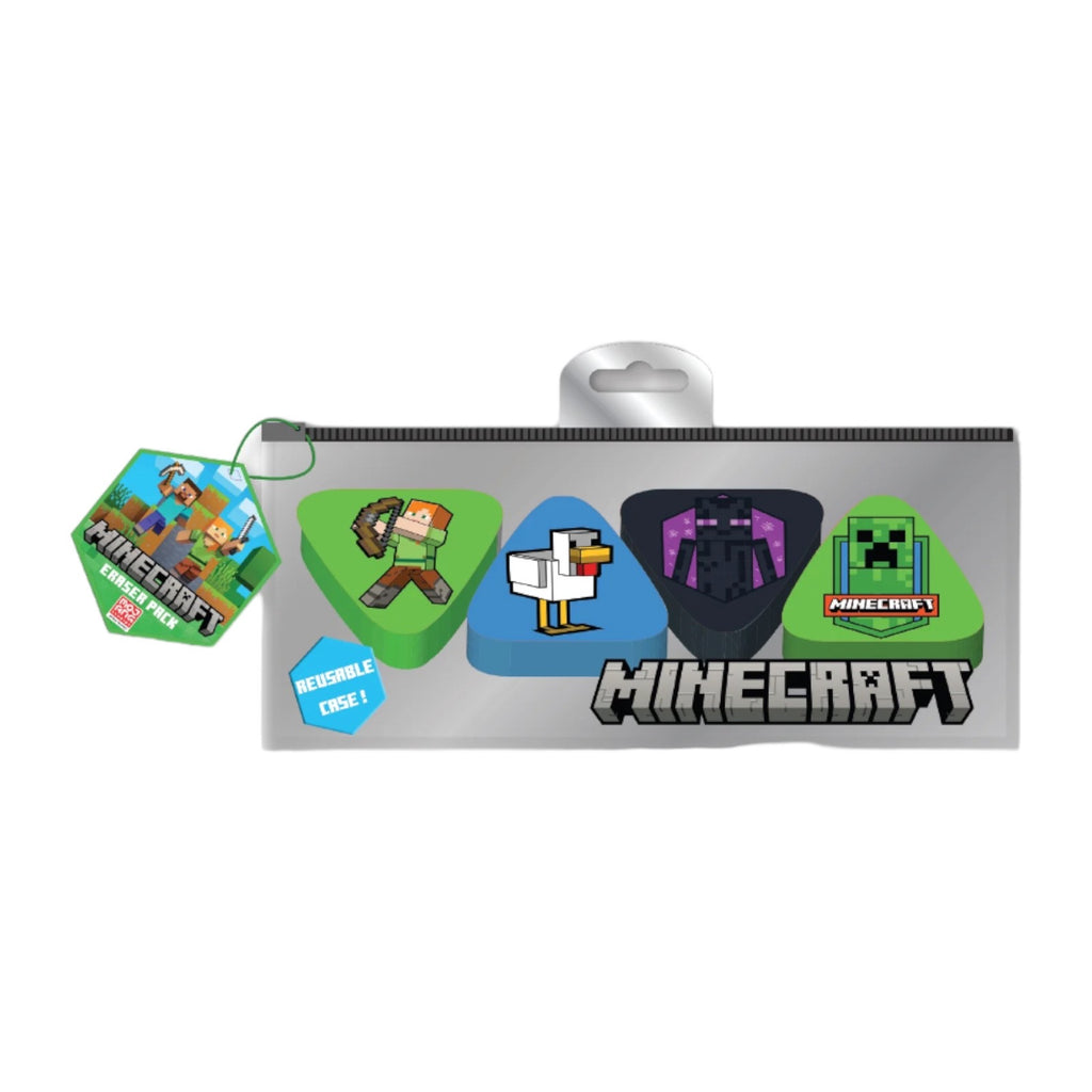 Minecraft Erasers 4 Pack