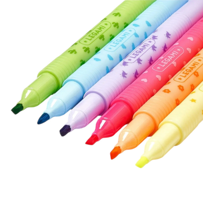 Set of 6 Erasable Legami Highlighter Pens