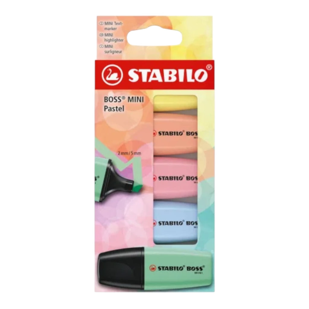 Stabilo Mini Pastel Highlighter Pens 5 Pack