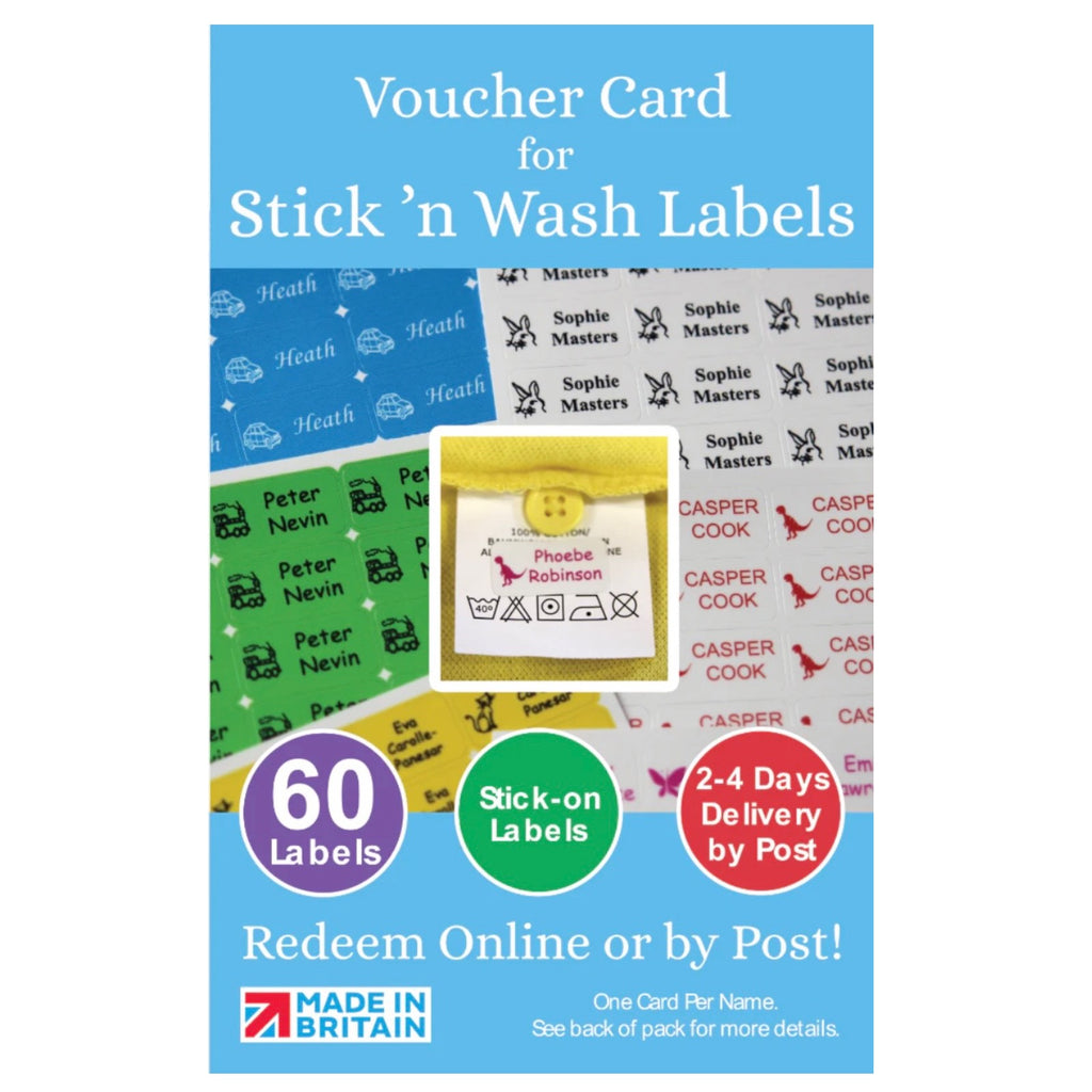 60 Stick n Wash Name Labels
