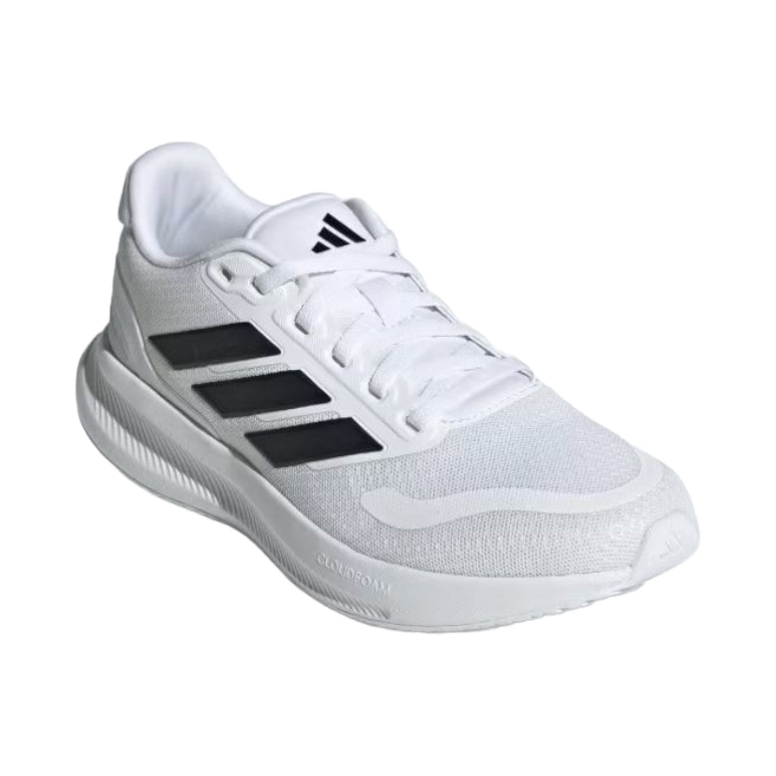 Adidas Run Falcon 5 Junior Lace Trainers White Black