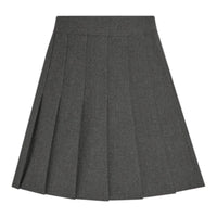 Grey Junior Stitch Down Pleat Skirt