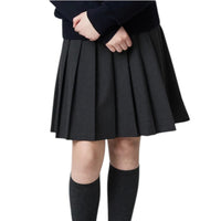 Grey Junior Stitch Down Pleat Skirt