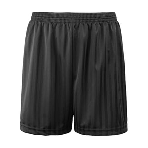 Black Shadow Stripe Shorts