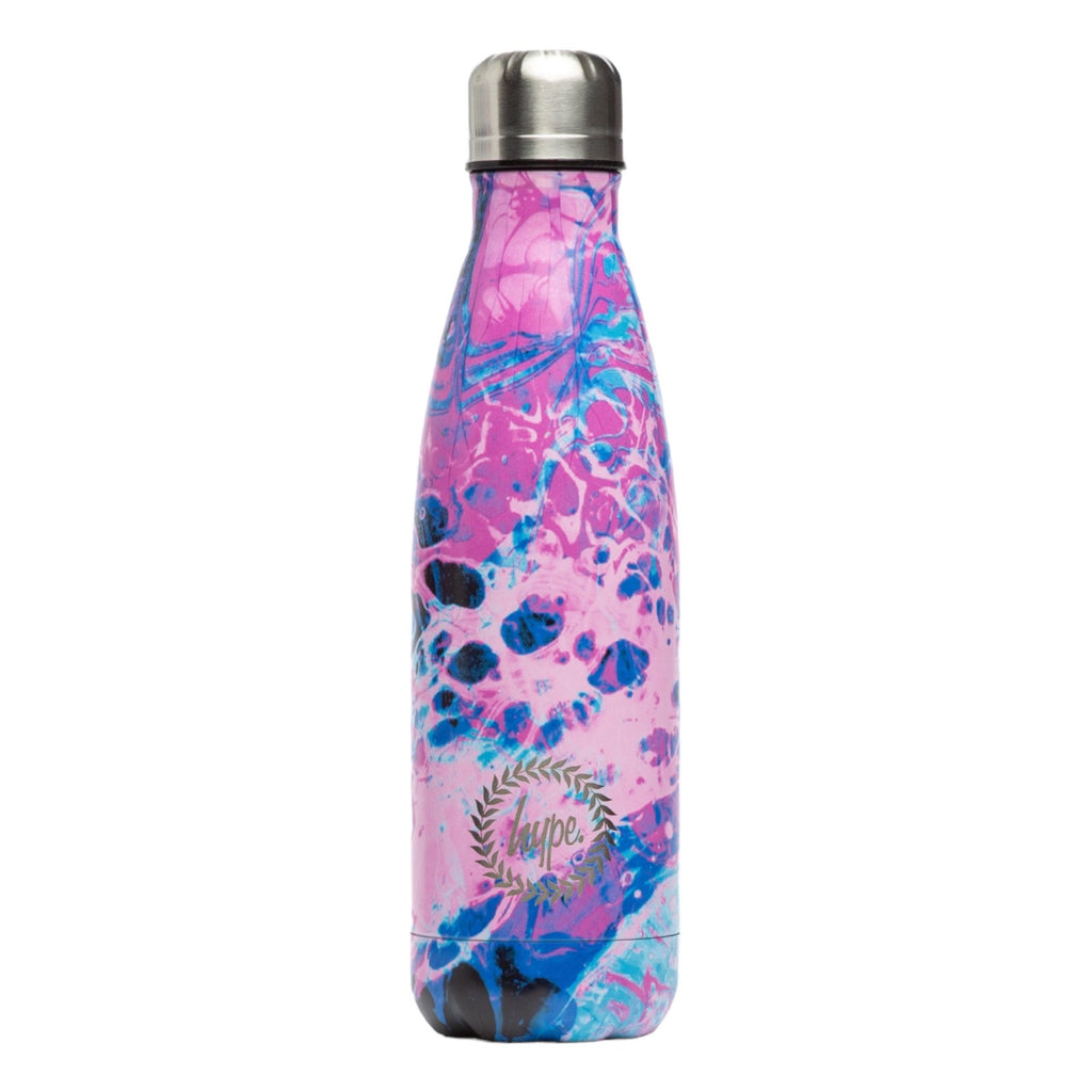 Hype Pink Mermaid Marble Metal Water Bottle - 500ml