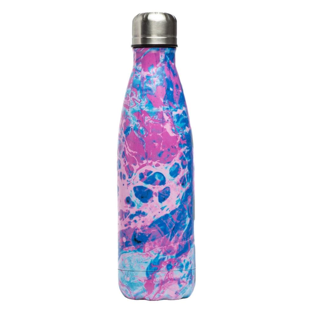 Hype Pink Mermaid Marble Metal Water Bottle - 500ml