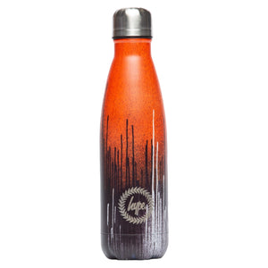 Hype Orange Drips Crest Metal Water Bottle - 500ml