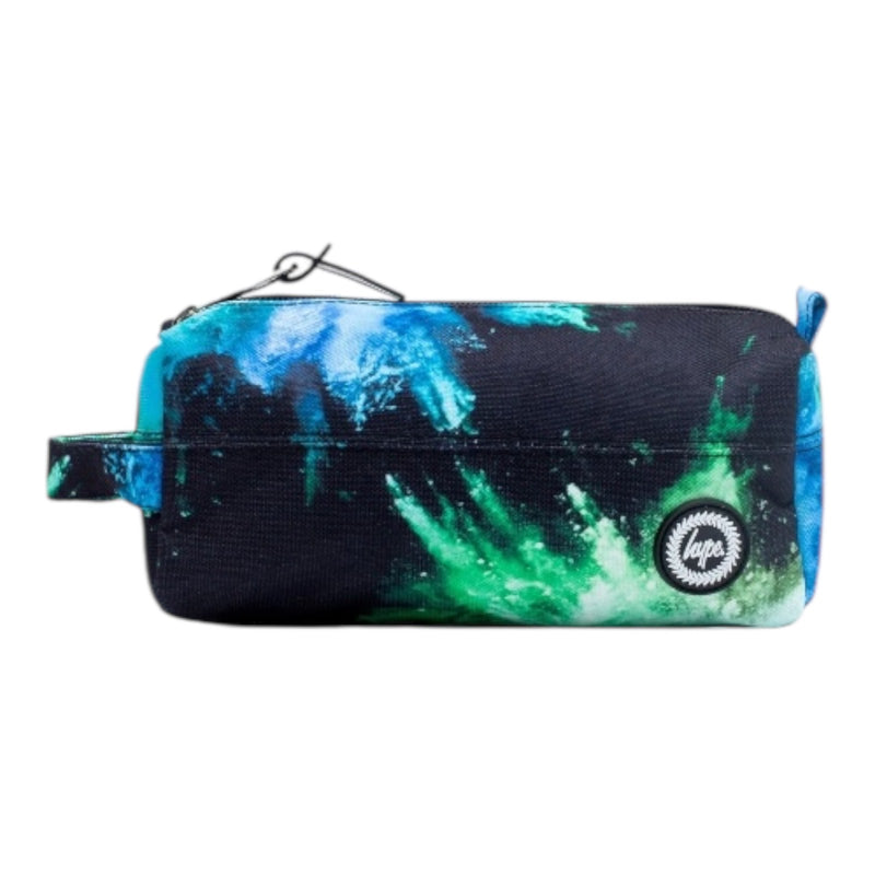 Hype Blue & Green Chalk Dust Pencil Case