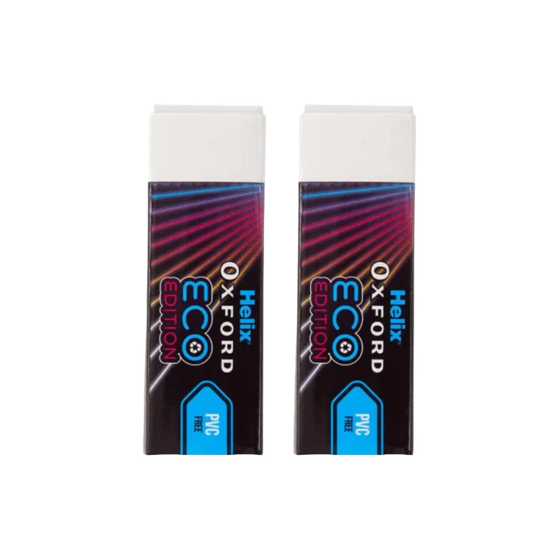 Helix Oxford Cyber Eco Erasers 2 Pack