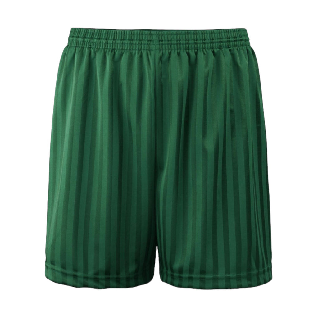 Bottle Green Shadow Stripe Shorts