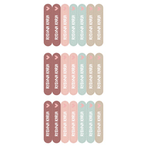 Themed Mini Stickers Name Labels - Pink Heart