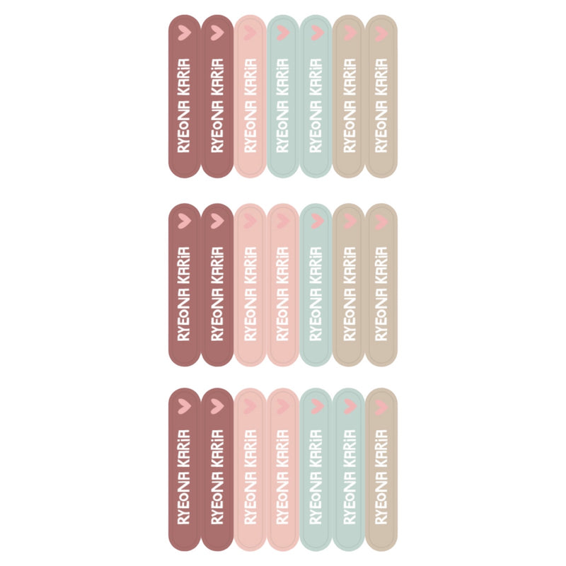 Themed Mini Stickers Name Labels - Pink Heart
