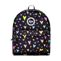 Hype Black Multi Heart Backpack