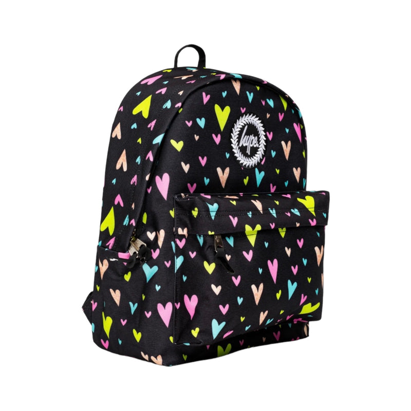 Hype Black Multi Heart Backpack