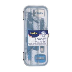 Helix Compact Maths Set With Plastic Case - 8 Piece Kit