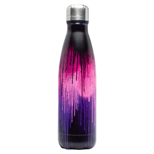 Hype Purple & Pink Drip Metal Water Bottle - 500ml