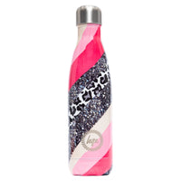 Hype Glitter Leopard Wave Metal Water Bottle - 500ml