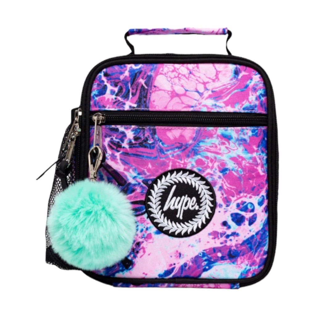 Hype Pink Mermaid Marble Lunch Bag