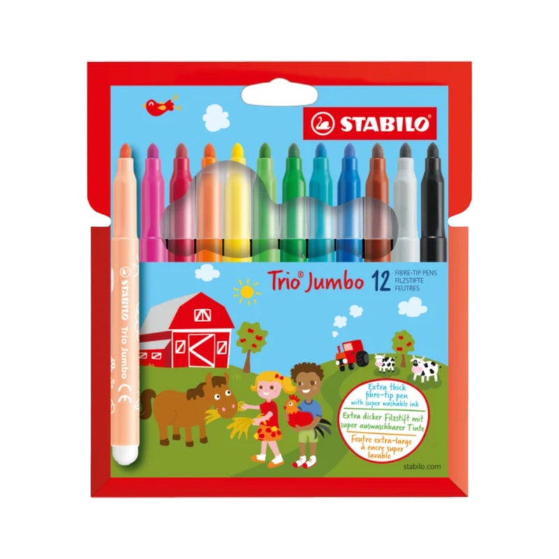 Stabilo Trio Jumbo 12 Pack Colouring Pens