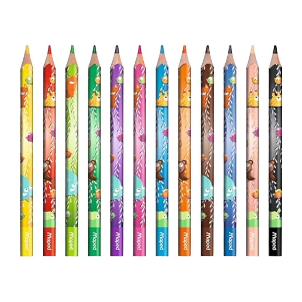 Helix Jungle Fever Maped 12 Jumbo Colouring Pencils