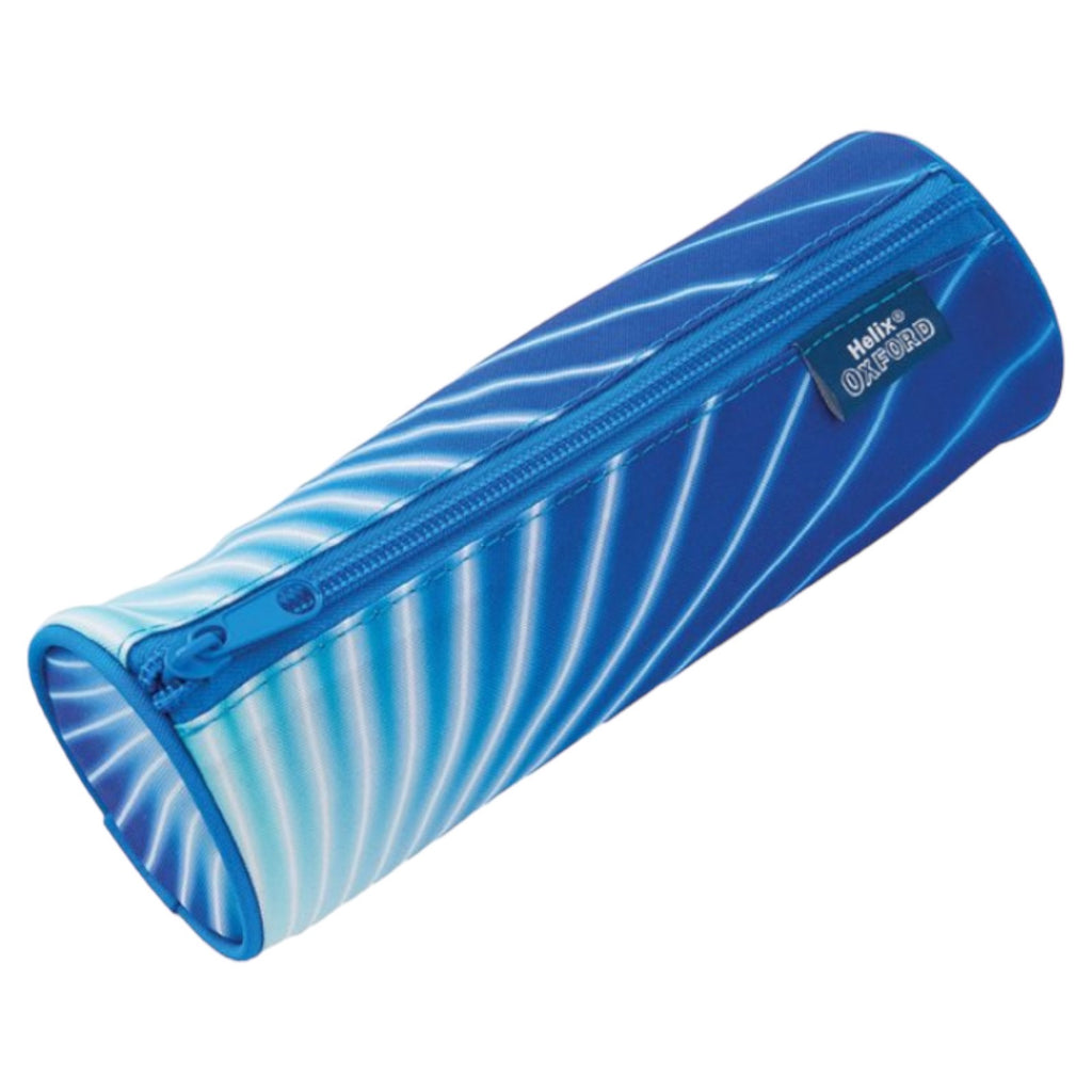 Helix Oxford Cyber Eco Pencil Case Blue