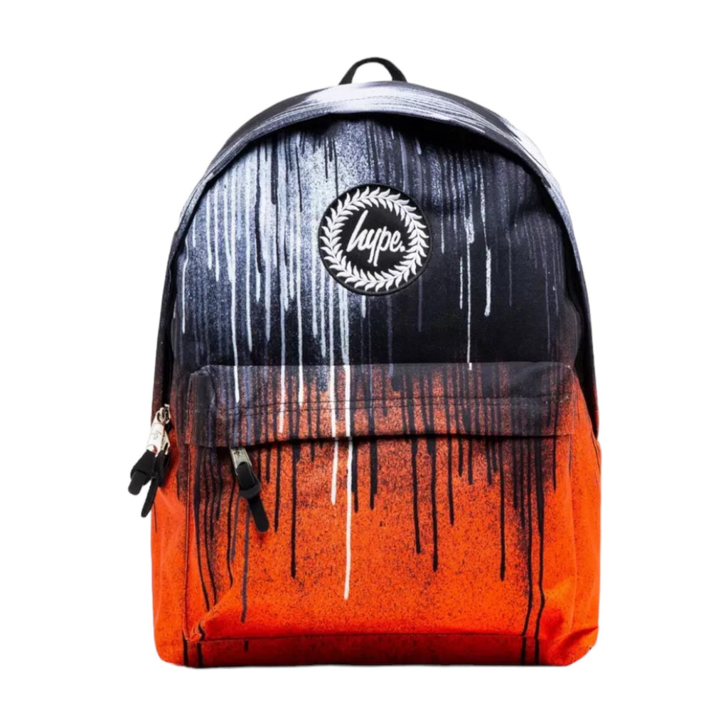 Hype Orange Drips Crest Backpack