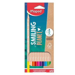 Maped Smiling Planet Colouring Pencils x 12