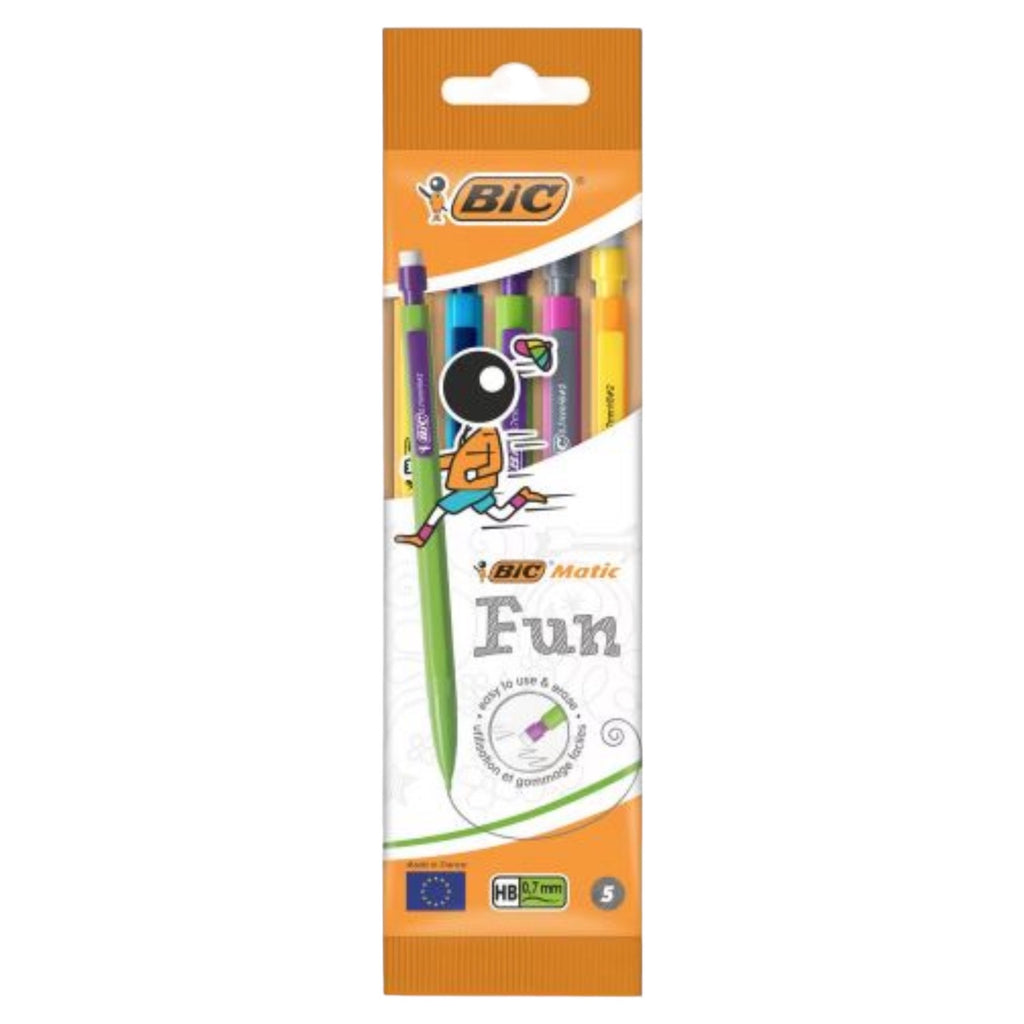 BIC Matic Fun Mechanical Pack of 5 Colour Pencils