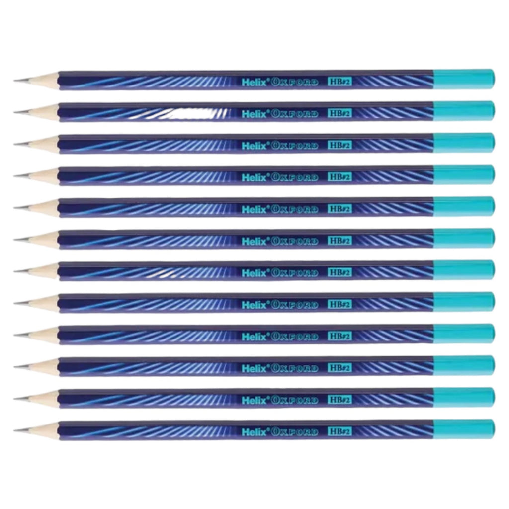 Helix Oxford Cyber Eco Pencils 12 Pack Blue