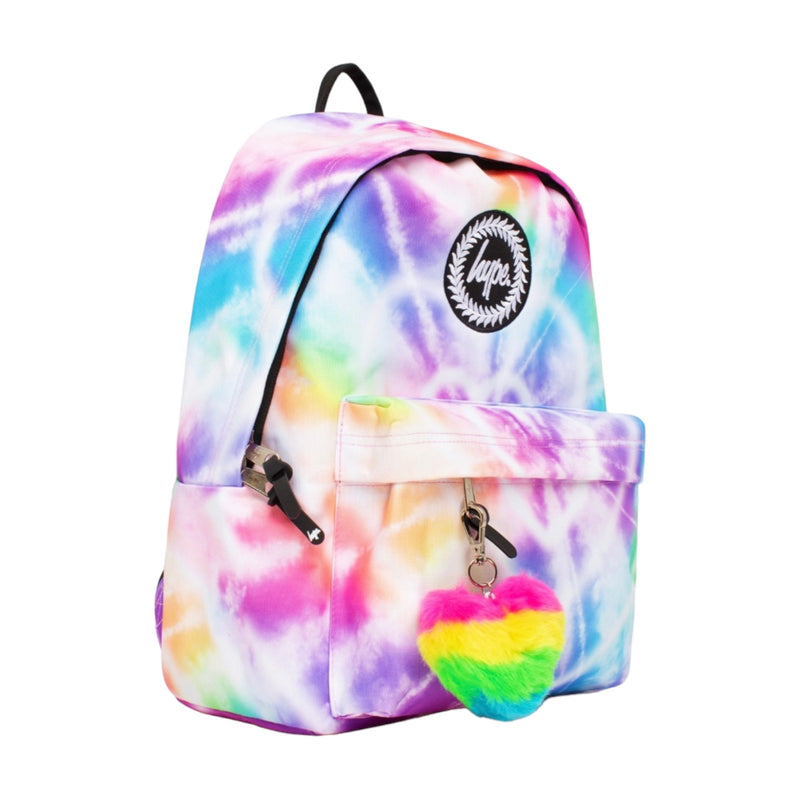 Hype Heart Tie Dye Rainbow Backpack