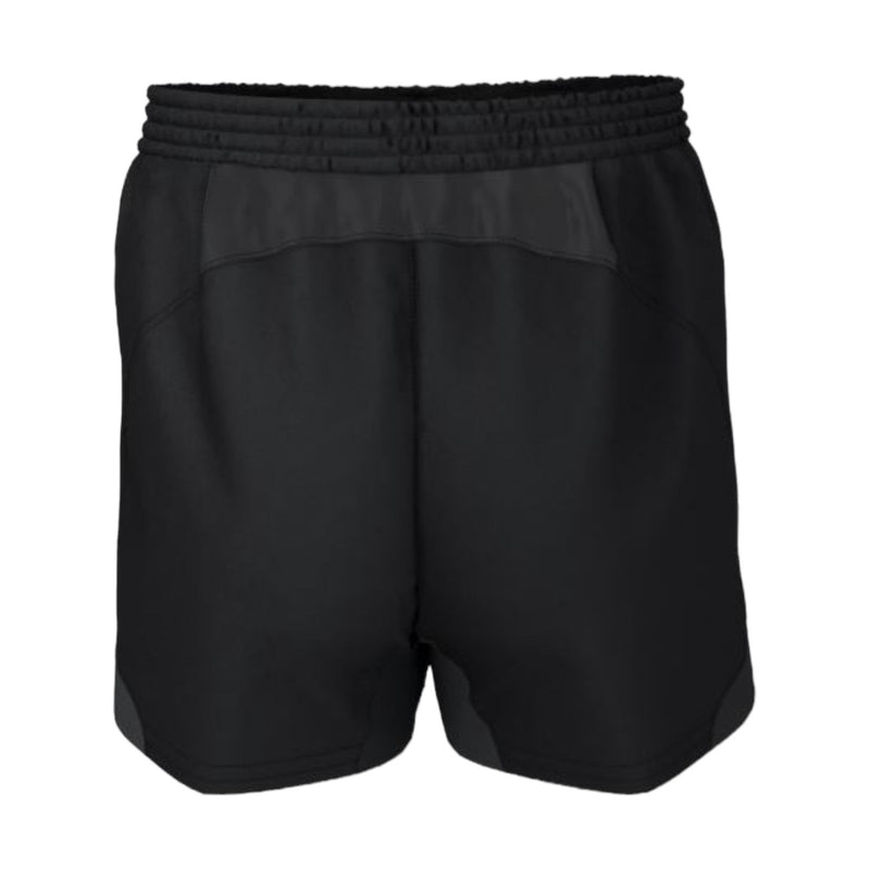 Black Cotton Rugby Shorts