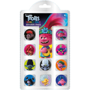 Trolls World Tour 10pk Eraser Set