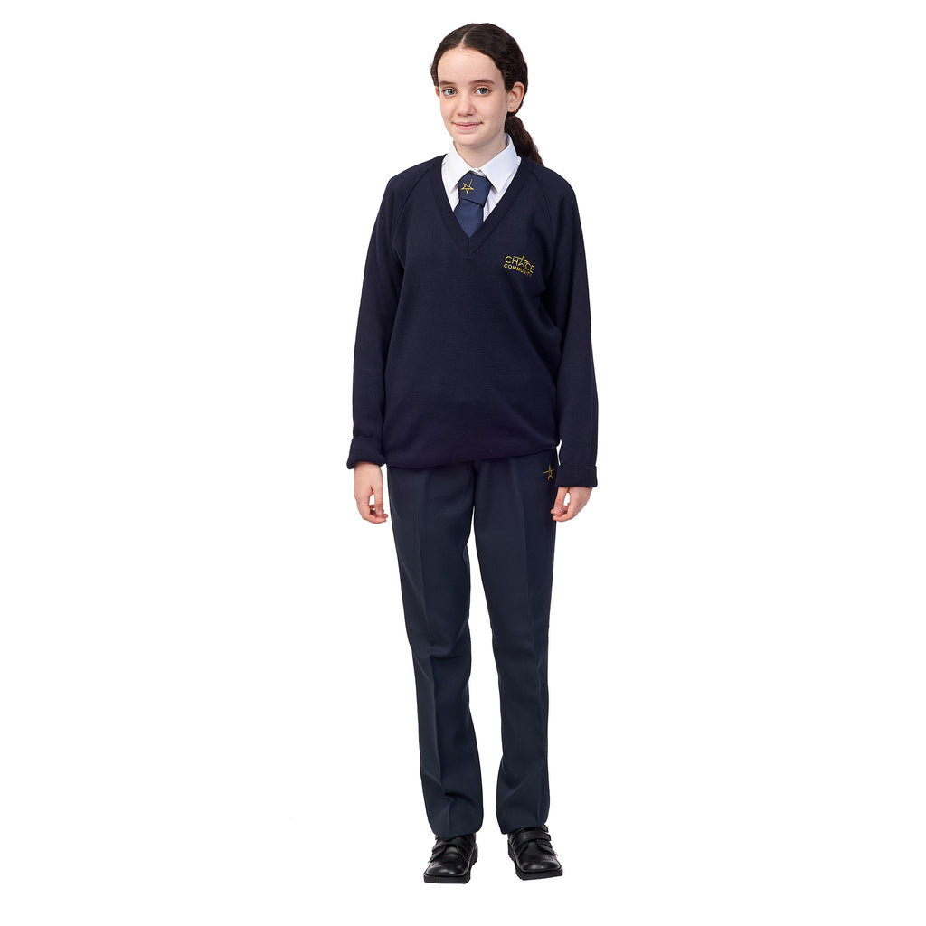 Chace Navy Girls Signature Contemporary Fit Trousers