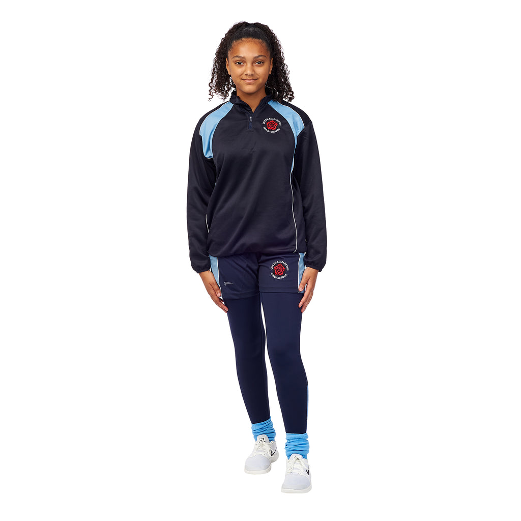 Queen Elizabeth's Girls' 1/4 Zip Tracksuit Top