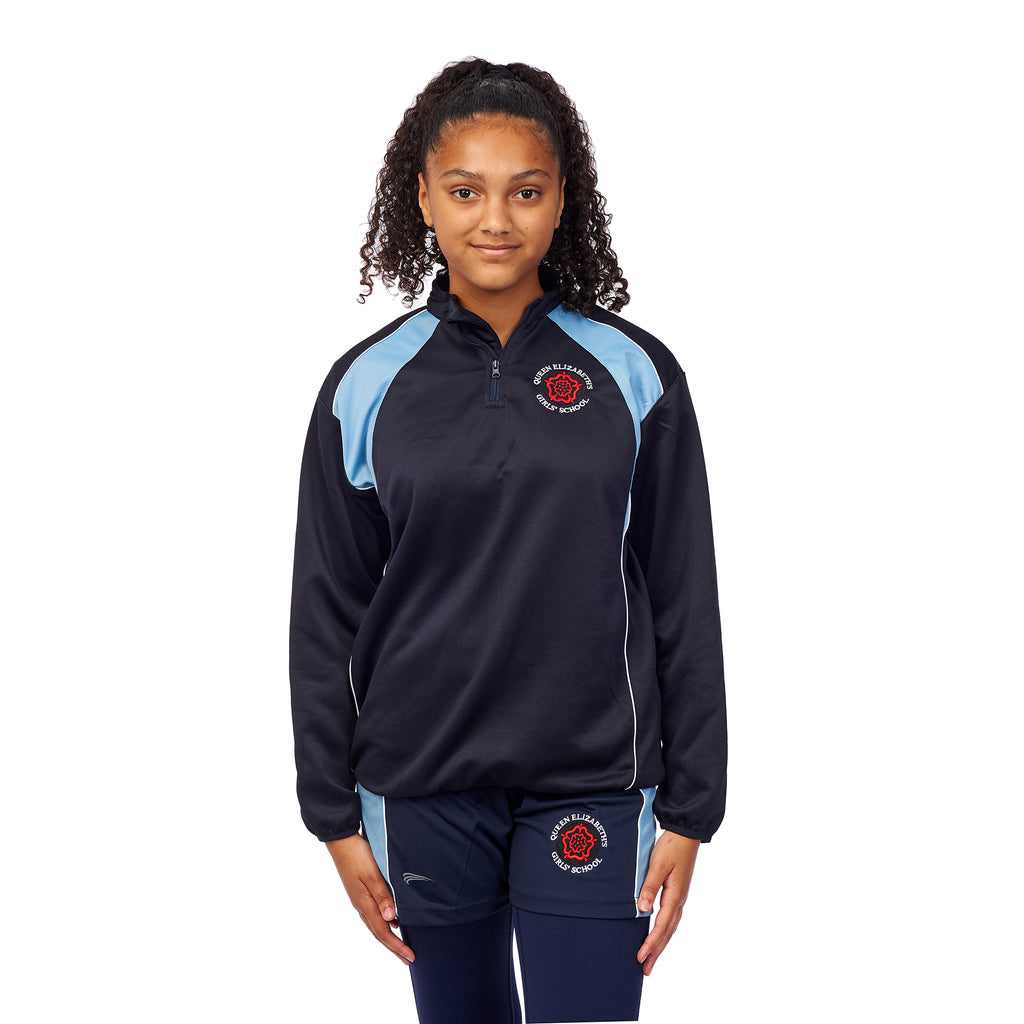 Queen Elizabeth's Girls' 1/4 Zip Tracksuit Top