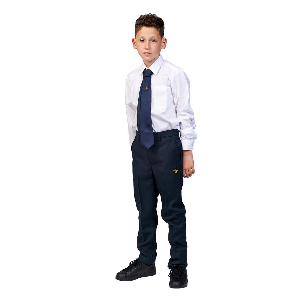 Chace Navy Boys Signature Contemporary Fit Trousers