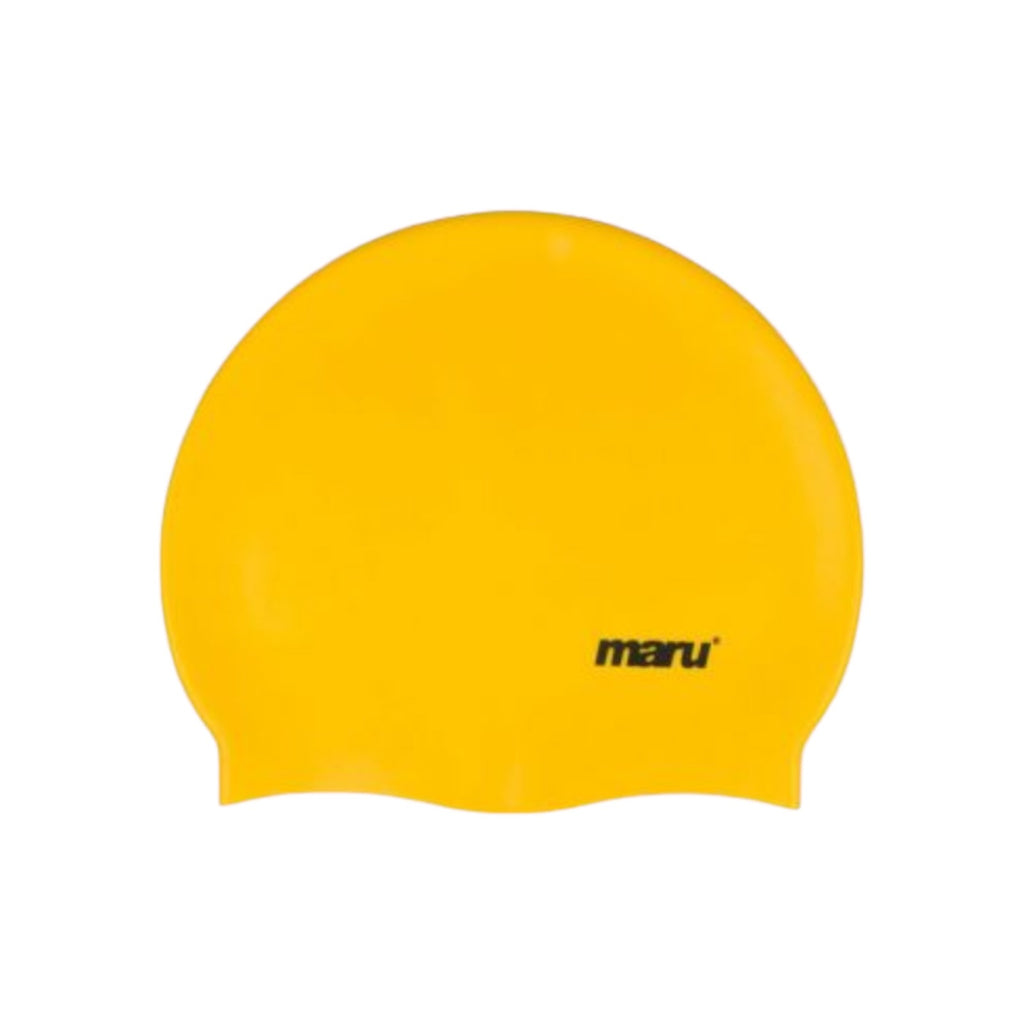 Maru Yellow Silicone Swim Cap